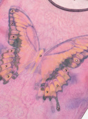 Vintage Wet Seal Butterfly Mesh Top