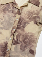 Vintage The White House Rose Blouse