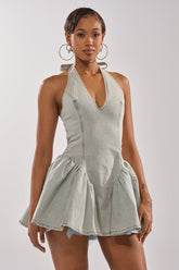 STYLE AND GRADE DENIM MINI DRESS