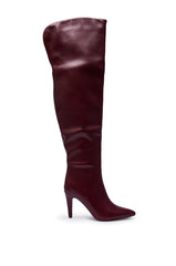 AZALEA WANG BEAUCOUP BURGUNDY OVER THE KNEE BOOT