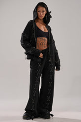 ALL LACED UP STRAIGHT-LEG SWEATPANTS