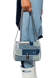 IZZY & ALY DENIM PATCH PURSE
