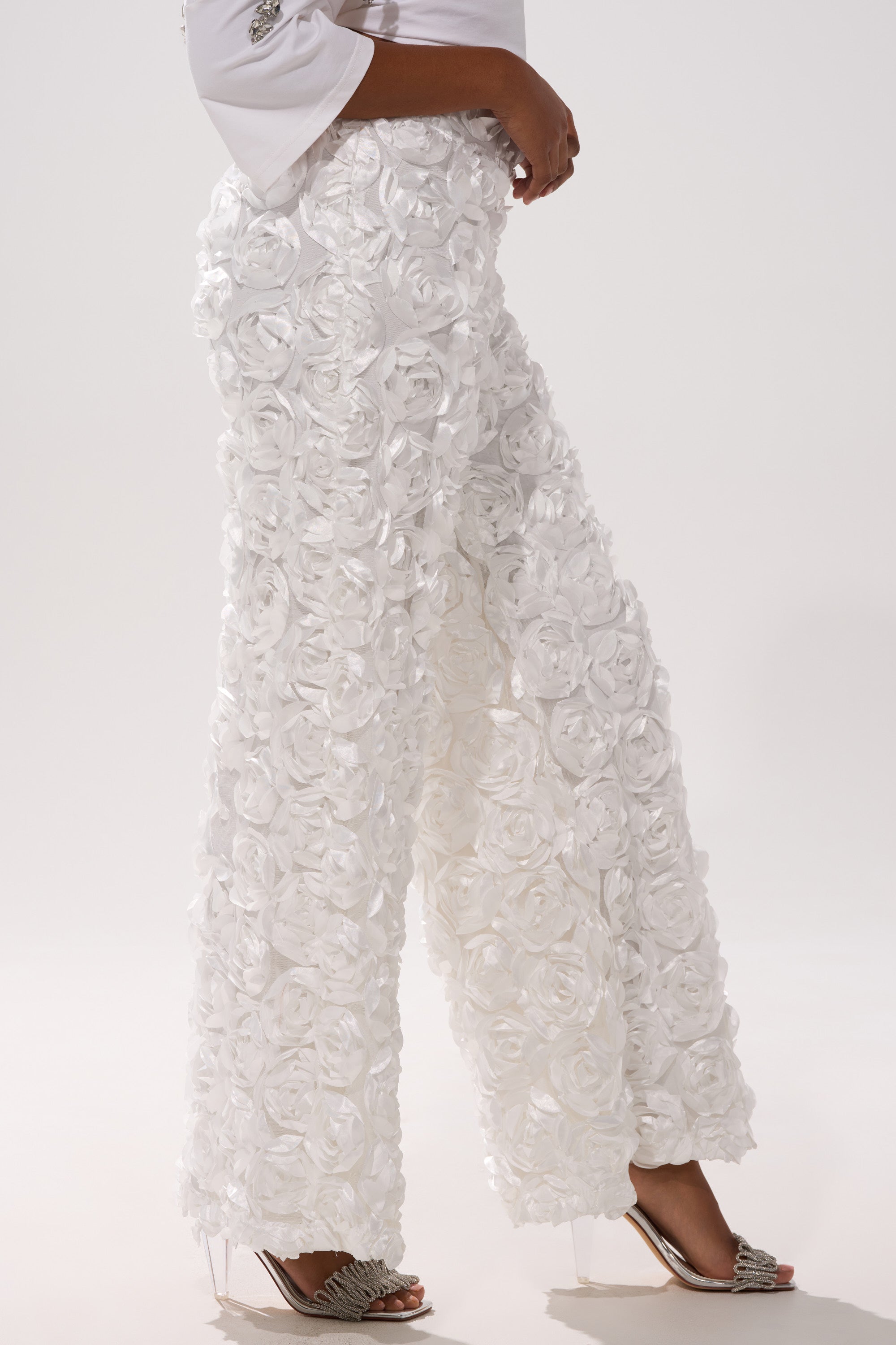 ROSE PETAL WIDE LEG PANT