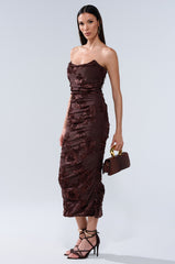 BABY PLEASE TEXTURED MESH MIDI DRESS